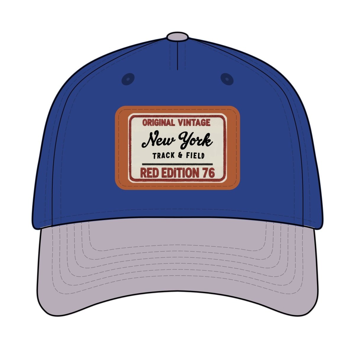 Vintage New York Leather Patch Baseball Cap - Chinchilla Choons